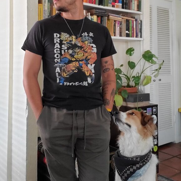 Vintage Dragon Ball Z Goku Super Saiyan Black Tee - Size S - Picture 7 of 8